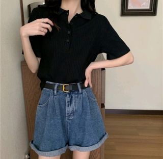 🇰🇷正韓 簡約polo少女韓系上衣💫