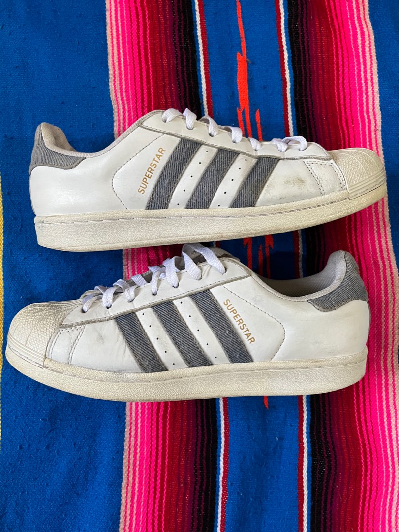 Adidas Superstar Denim Stripe Men s Fashion Footwear Sneakers