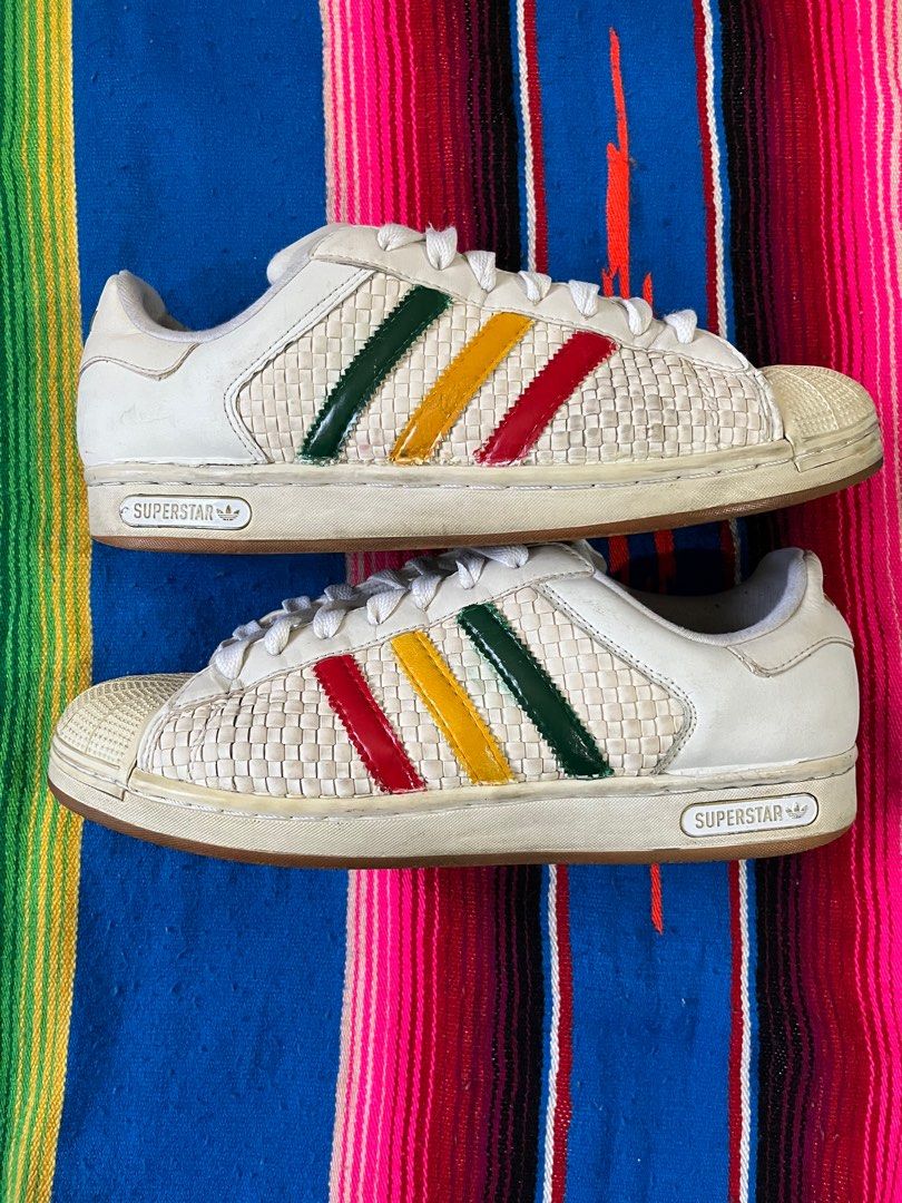 Adidas Superstar Rasta Stripe Woven Leather