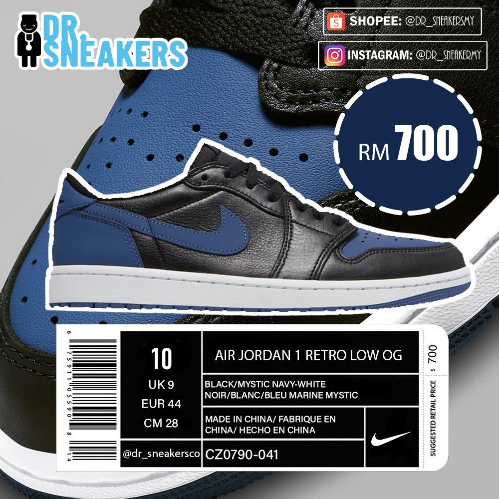 Jordan one hotsell low bleu
