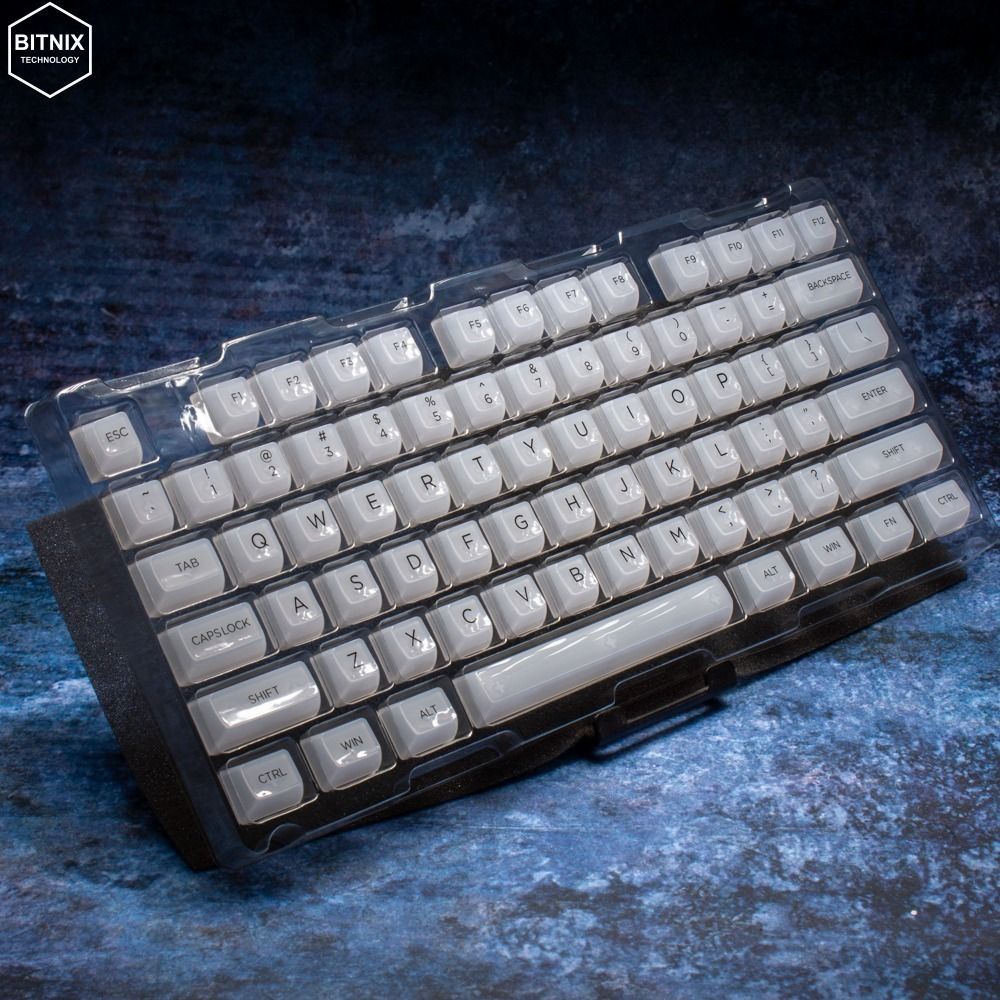 Akko Clear Transparent Keycap Set (White) V2 (ASA Profile) 155 Keys