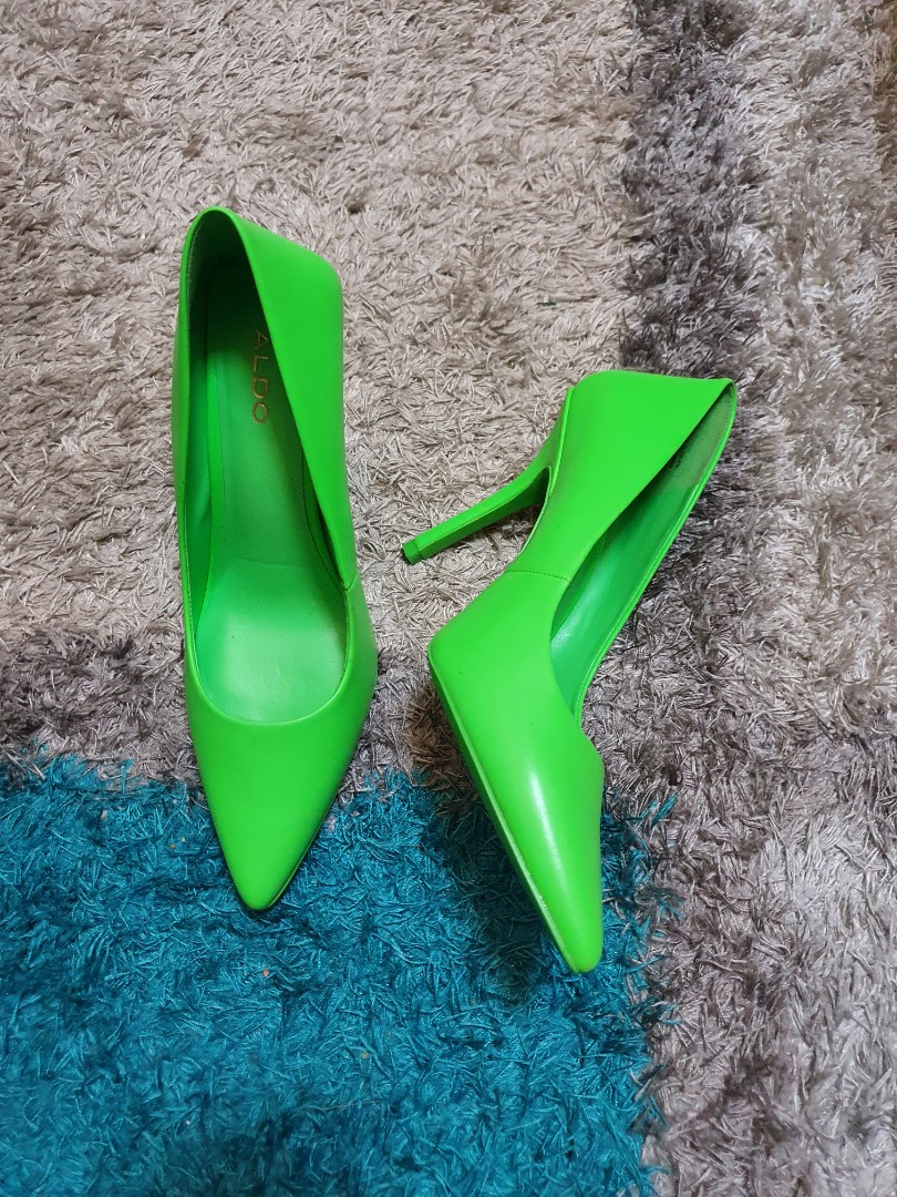 aldo neon green heels