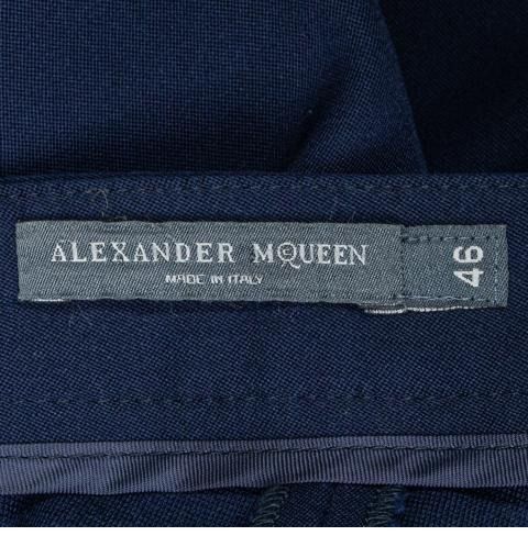 Alexander McQueen Navy Blue Cropped Pants Size 46 Women s Fashion