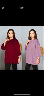 Atasan oversize Maroon / kaos oversize / blouse jumbo babyterry premium