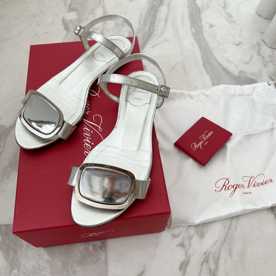 roger vivier white sandals