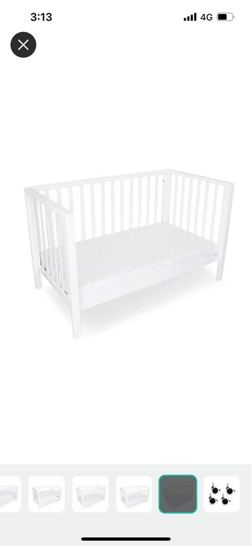 Babyhood Lulu Cot white, Babies & Kids, Baby Nursery & Kids Furniture
