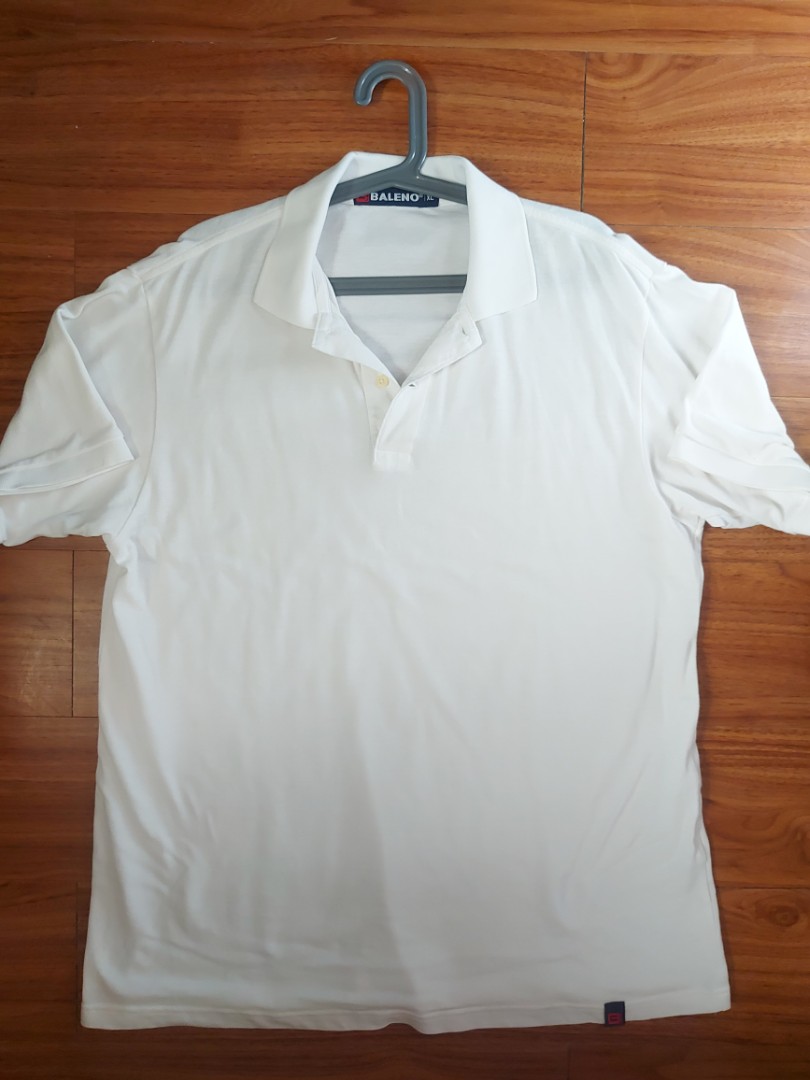 Baleno Mens White Plain Polo Shirt XL, Men's Fashion, Tops & Sets ...