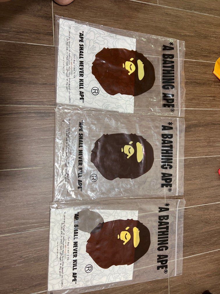 Bathing Ape Plastic Bags Hobbies Toys Stationery Craft Craft Supplies Tools on Carousell