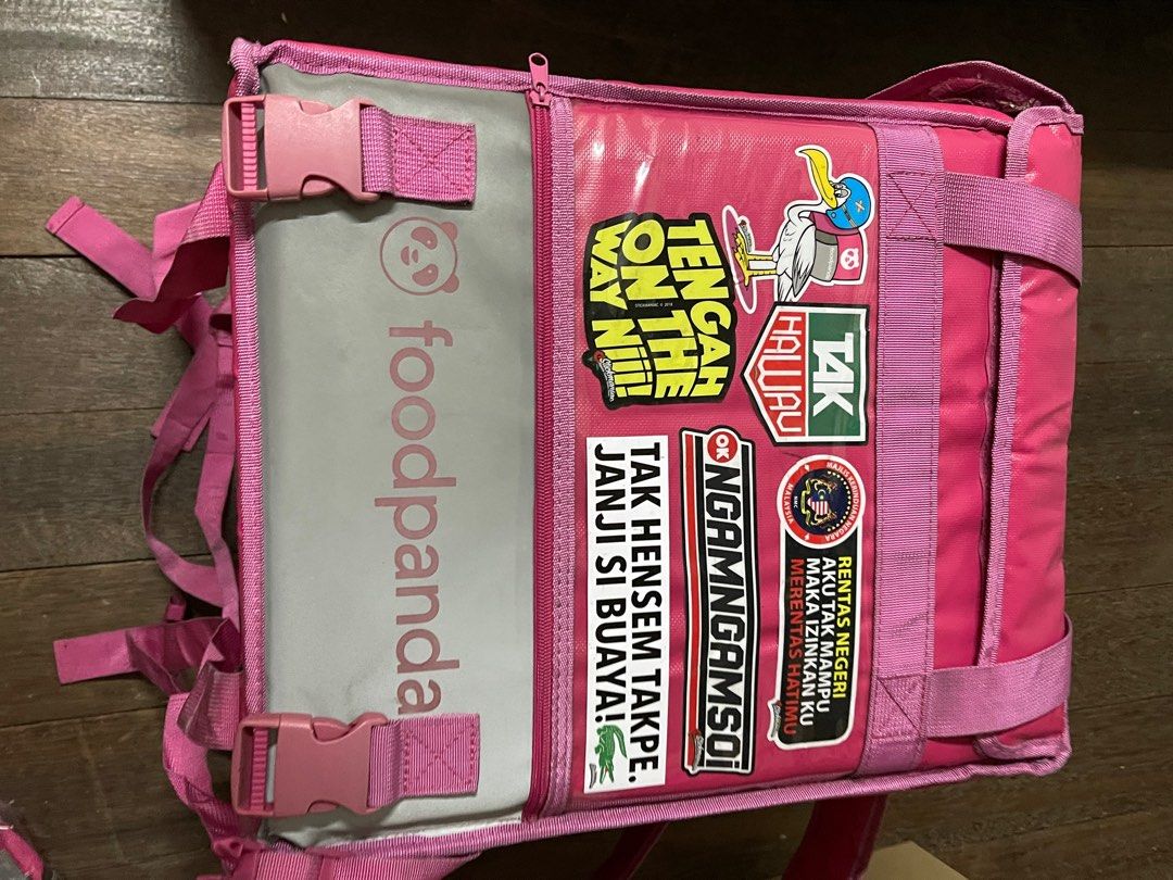 Beg FoodPanda Singapore + Tote Bag Non Halal Singapore, Women's Fashion