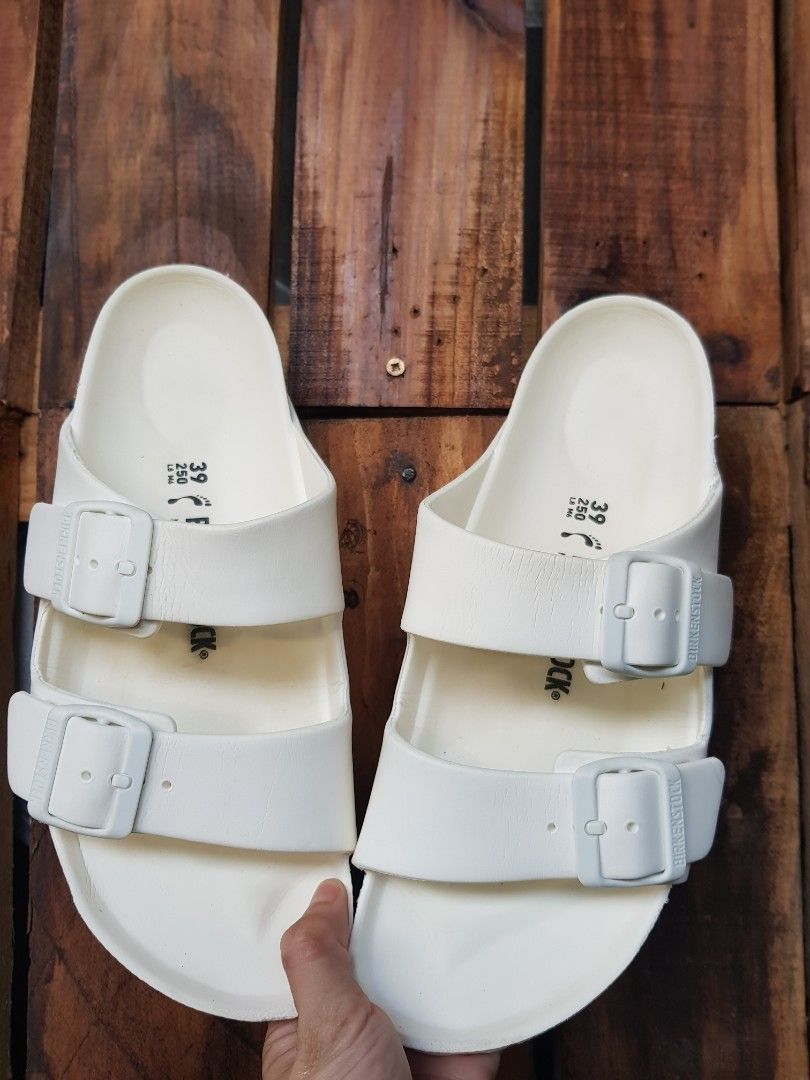 BIRKENSTOCK ARIZONA EVA WHITE, Women's Fashion, Footwear, Slippers and ...