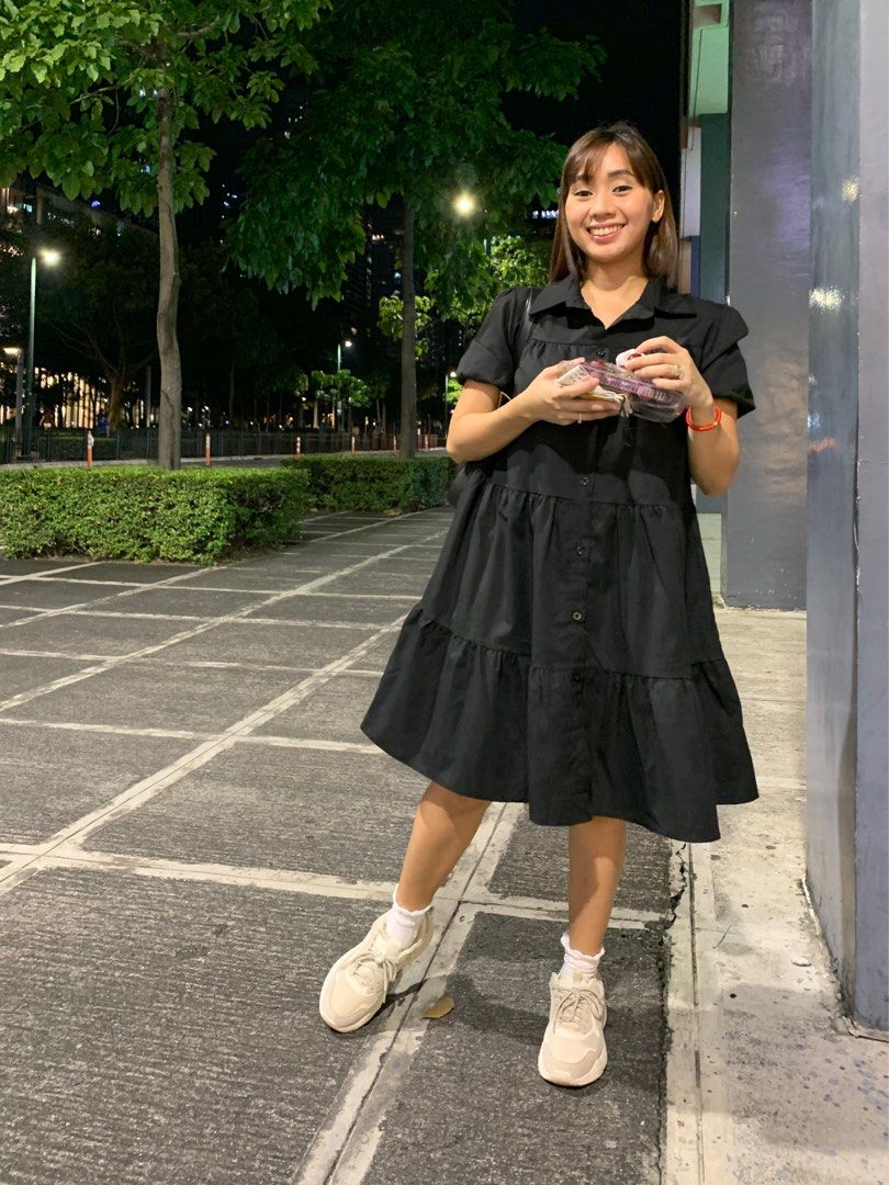 Black Korean Oversized Dress