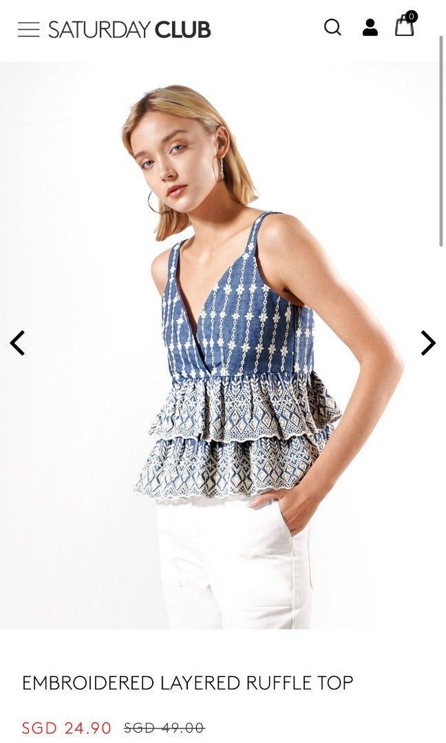 layered ruffle blouse
