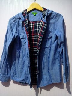 Bossini kemeja biru Hoodie