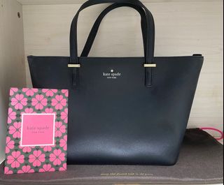 Brand New Authentic Kate Spade Tote Bag in black, Women's Fashion, Bags &  Wallets, Tote Bags on Carousell