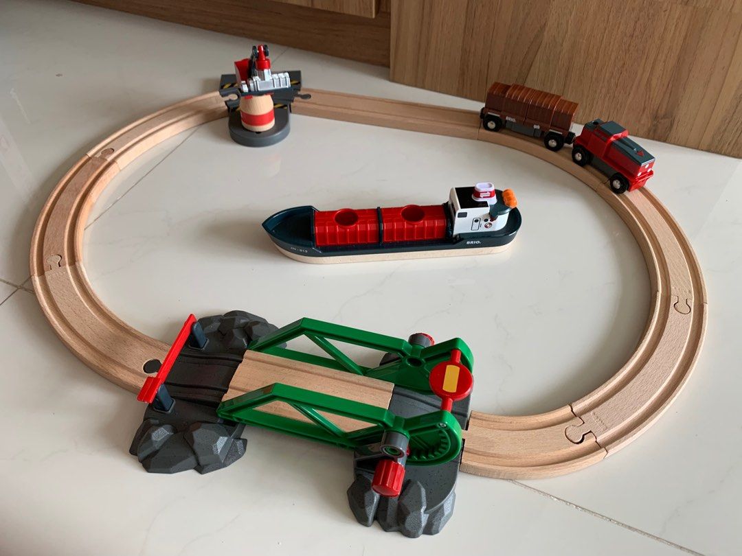 BRIO World Cargo Harbour Set Hobbies Toys Toys Games on