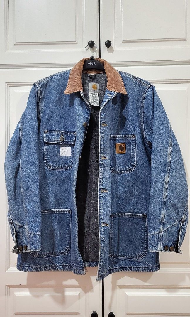 Carhartt denim deals jacket blanket lined