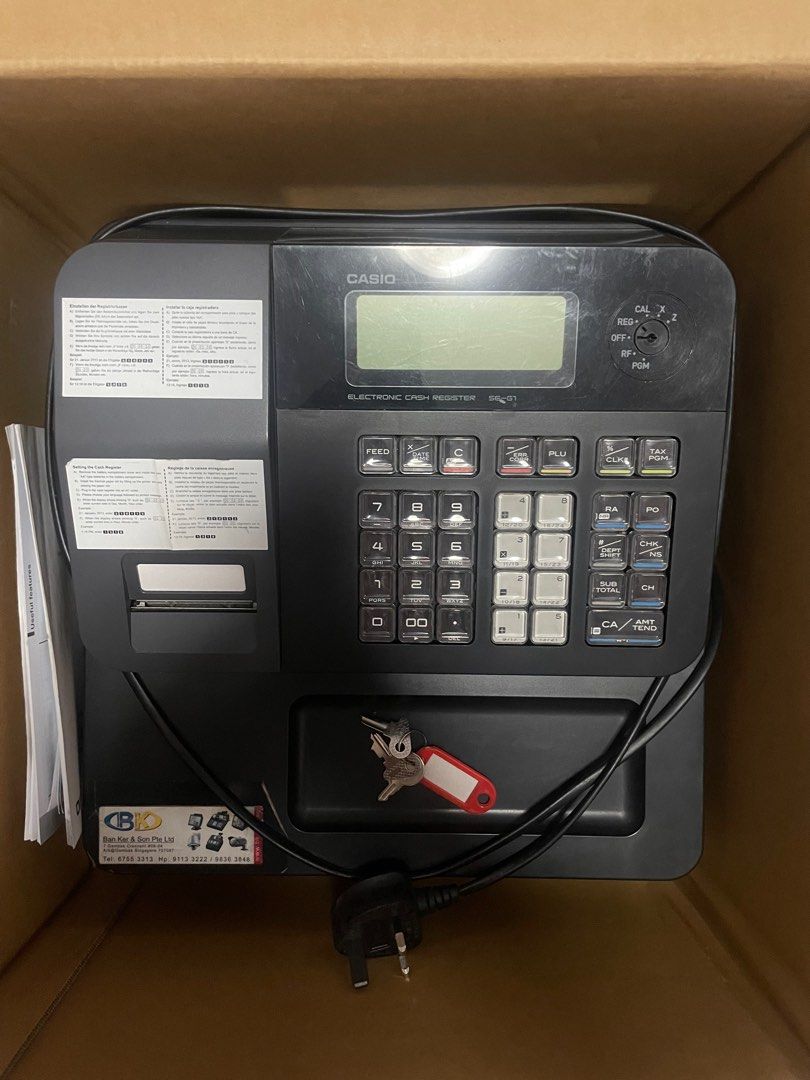 Casio SE-G1 Cash Register Black Auction (0214-5058208) | Australia - View #4
