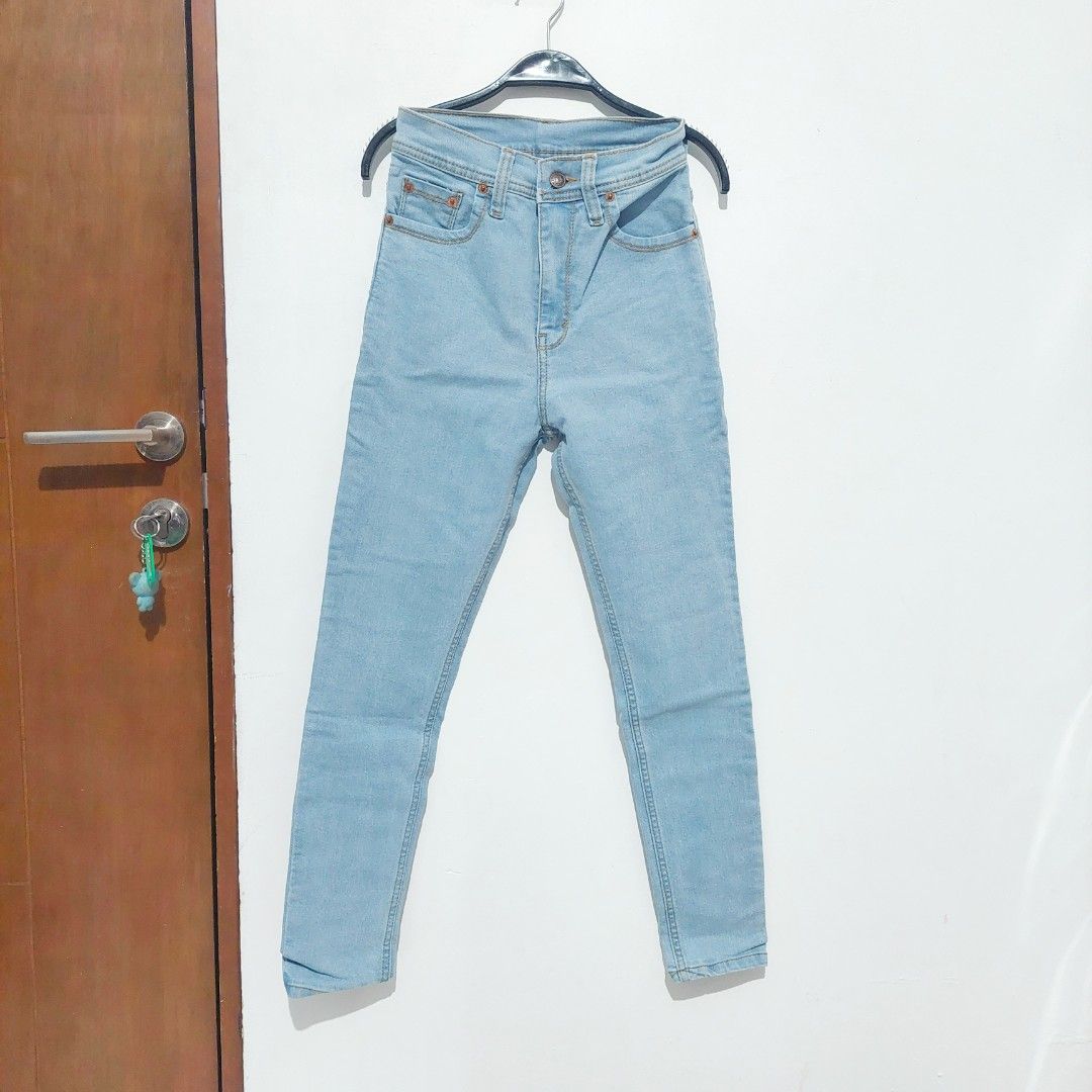 Celana Jeans Biru Muda Light Blue Stretch