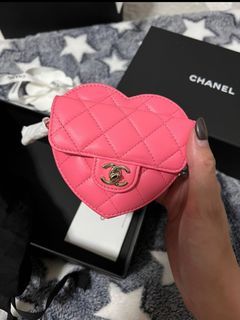 Chanel Heart Bag 22S White Lambskin in Lambskin Leather with Gold-tone - US