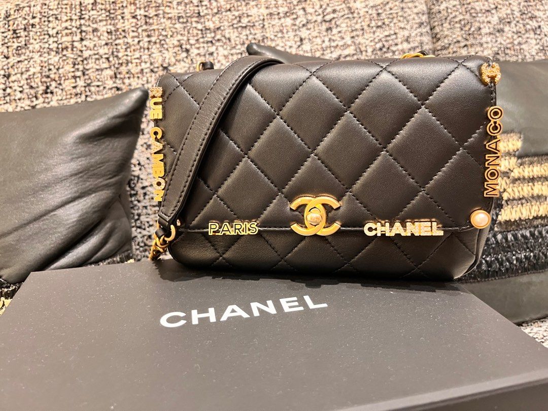 Chanel Mini Flap Bag*Lambskin,Enamel,Diamante & Gold-Tone Metal