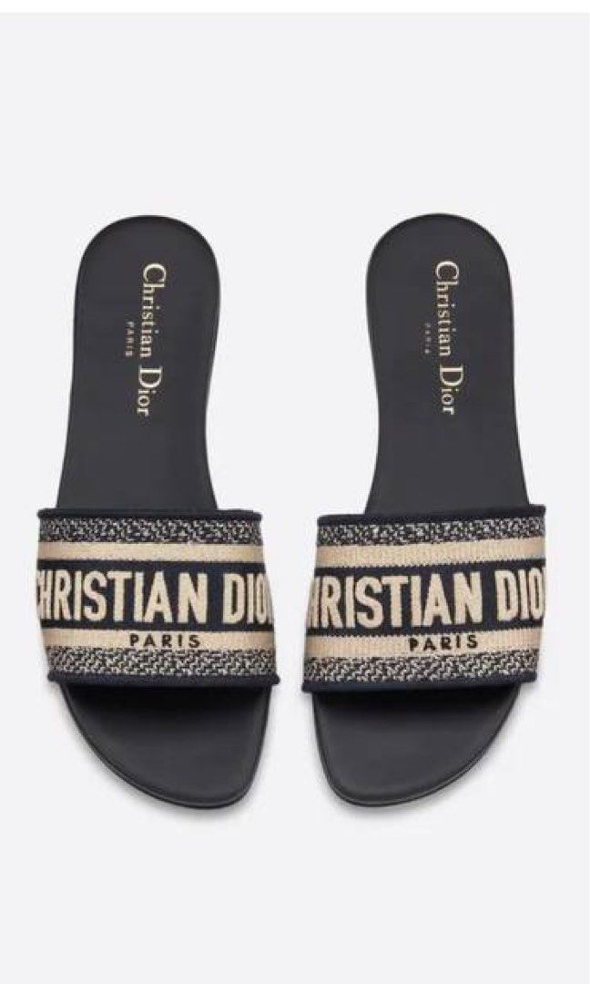 Dior Deep Blue Dway Slides Women s Fashion Footwear Flipflops