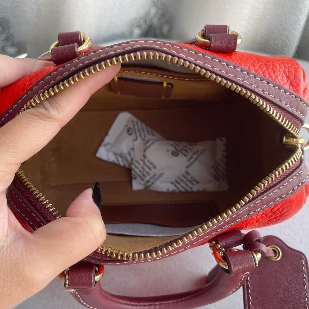 Coach Ruby Satchel 18 In Colorblock Red/Orange Multi (Category: Luxury Bags & Wallets) located in Bulacan. Submitted by watchabagsph2.0 (Listing ID 1214448066, Image 3). Description: 📍with Tag, Dustbag Paper Bag (OPEN FOR LAYAWAY, MESSAGE US FOR DETAILS) Note: Color may slightly vary in actual due to lighting, angle and background used during photoshoot. #watchabagsxcoach.