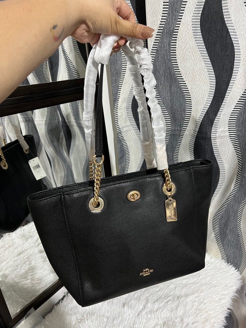 Coach turnlock top tote 27