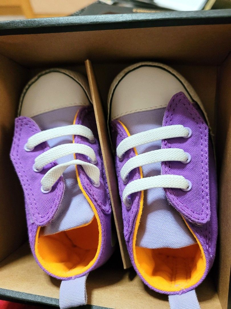 Purple baby converse hotsell
