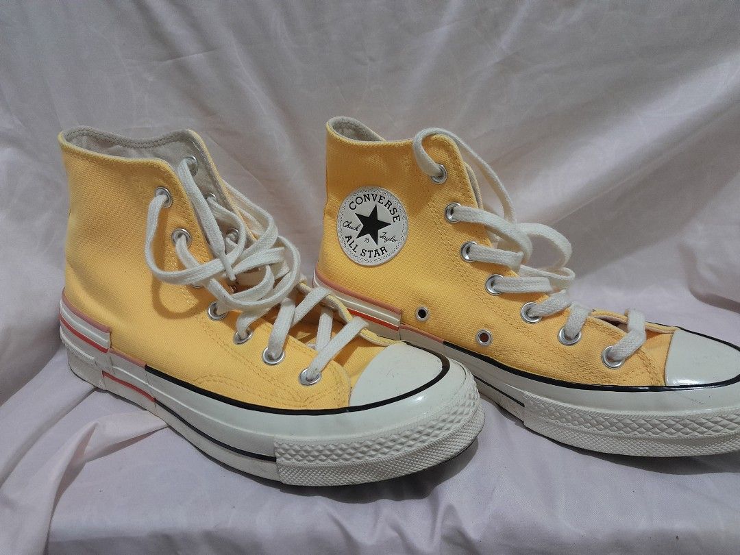 Converse High Cut Chuck Taylor (Yellow), Women's Fashion, Footwear, Sneakers  on Carousell