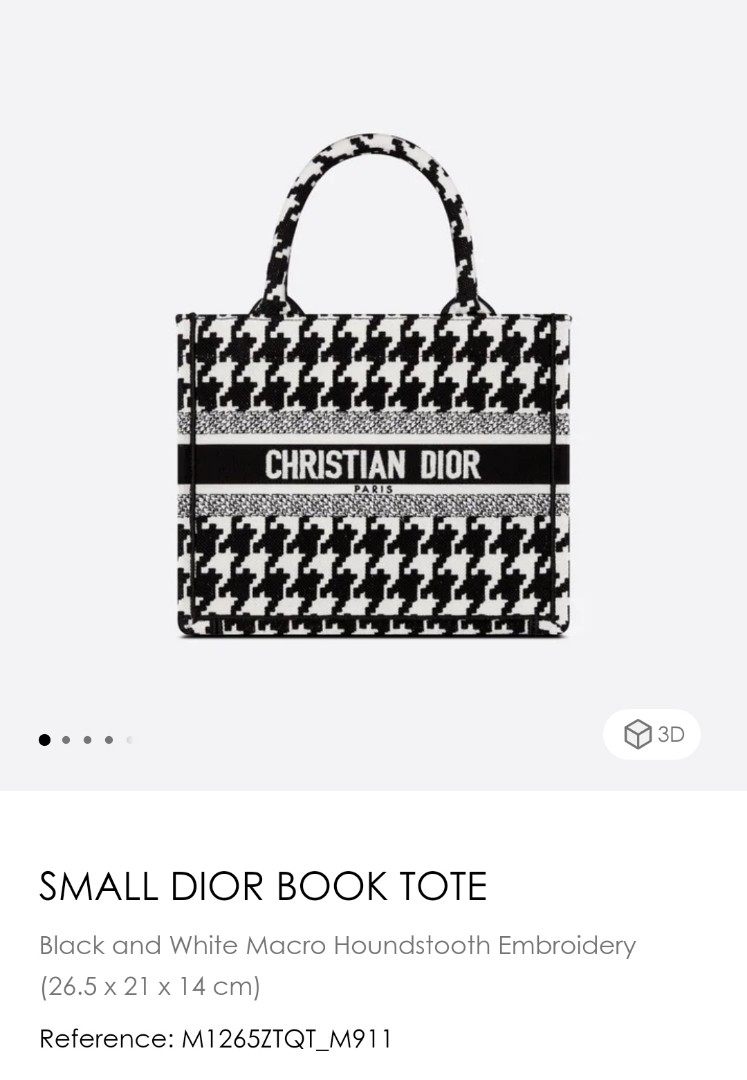 Dior - Mini Dior Book Tote Phone Bag Black and White Plan de Paris Embroidery (13 x 18 x 5 cm) - Women