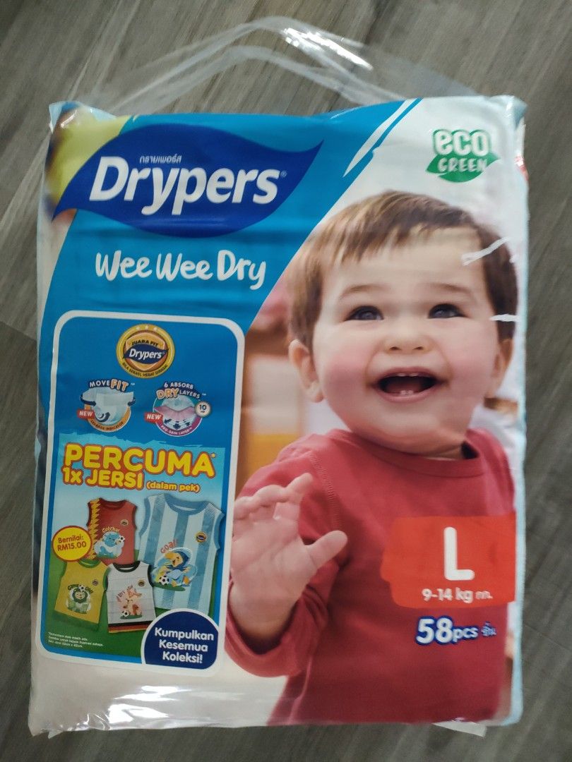 Drypers diapers L Babies Kids Bathing Changing Diapers