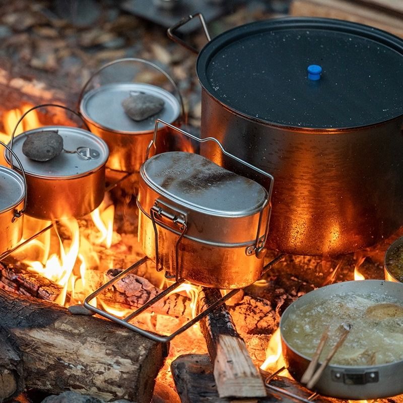 エバニュー 二合炊 山岳飯盒弐型 ALPINE MESS KIT EBY636 - 調理器具