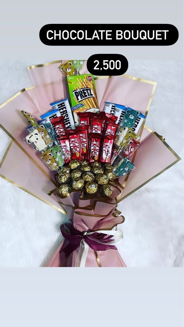 Chocolate Bouquet (Category: Gift Baskets & Hampers) located in Manila. Submitted by mimilovestuff (Listing ID 1214388349, Image 1). Description: Available for Pre-Order!.