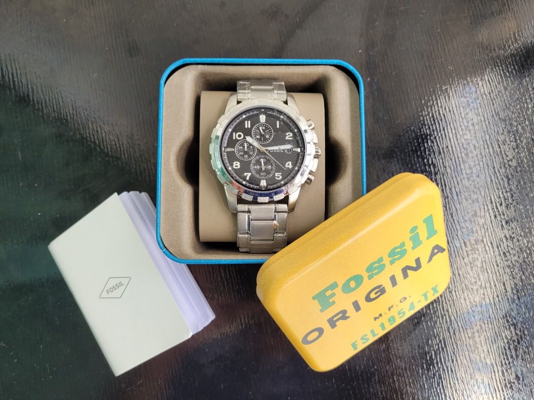 Fossil Dean Chronograph Stainless Steel Men s Watch Black FS4542