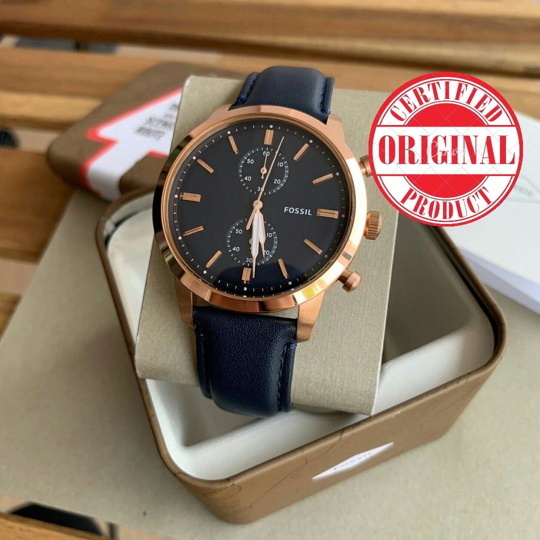 Townsman 44mm chronograph on sale luggage leather watch