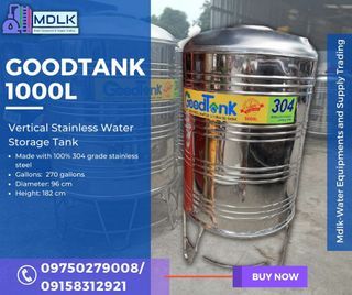 Goodtank 1000L Water Storage Tank Stainless