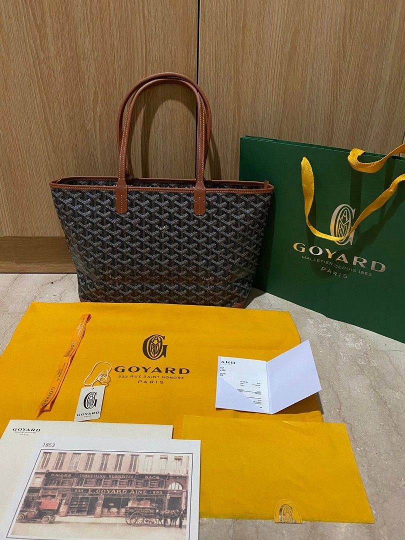 Goyard artois pm black/black 2017 with dustbag, Barang Mewah, Tas & Dompet  di Carousell