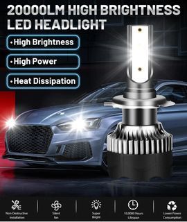 H7 LED Headlight 20000LM CSP Chip  120W 4300K