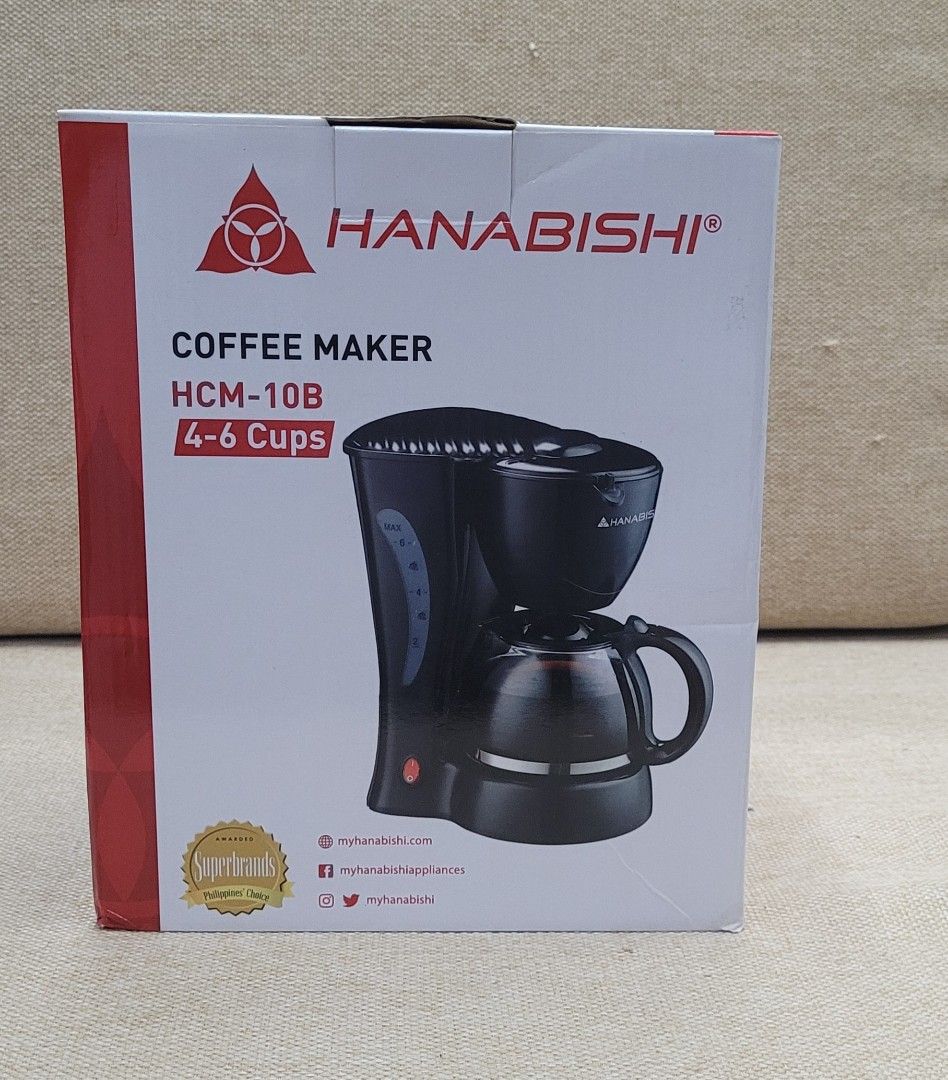 Hanabishi Coffee Maker HCM 10B, TV & Home Appliances, Kitchen