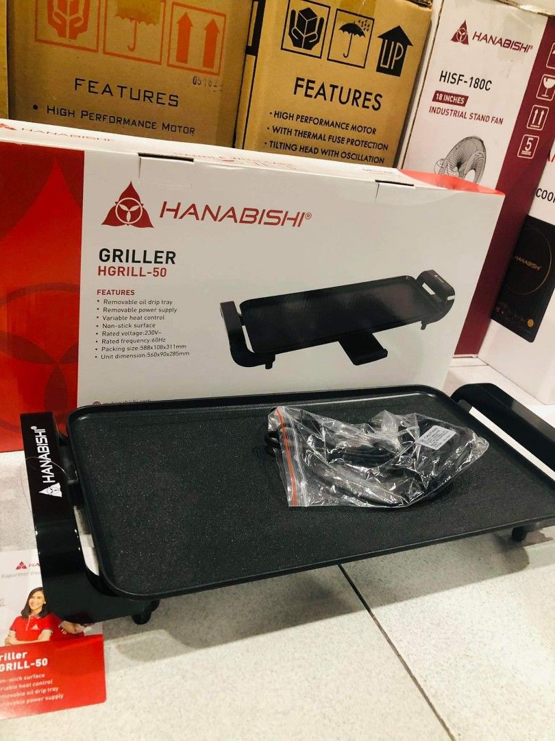Hanabishi Electric Griller HGRILL50, Furniture & Home Living