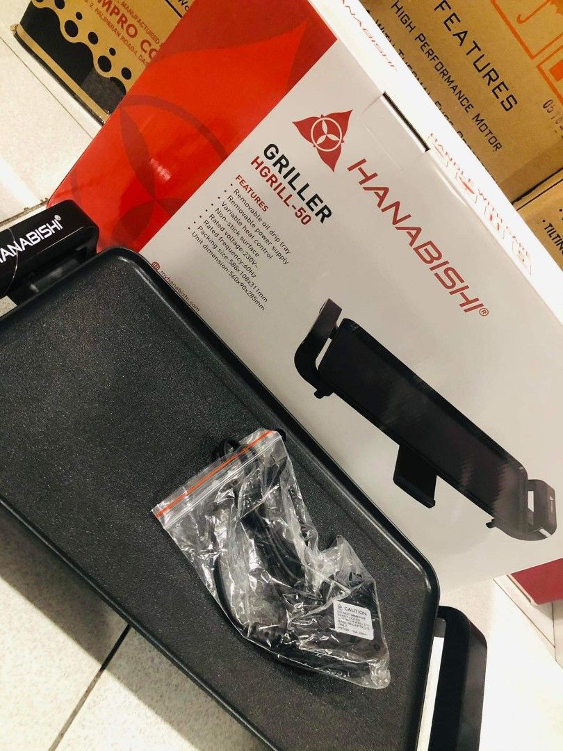 Hanabishi Electric Griller HGRILL50, Furniture & Home Living