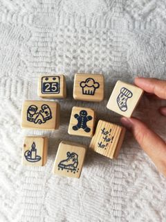 Handmade Rubber Stamps | 8pcs Holiday themed