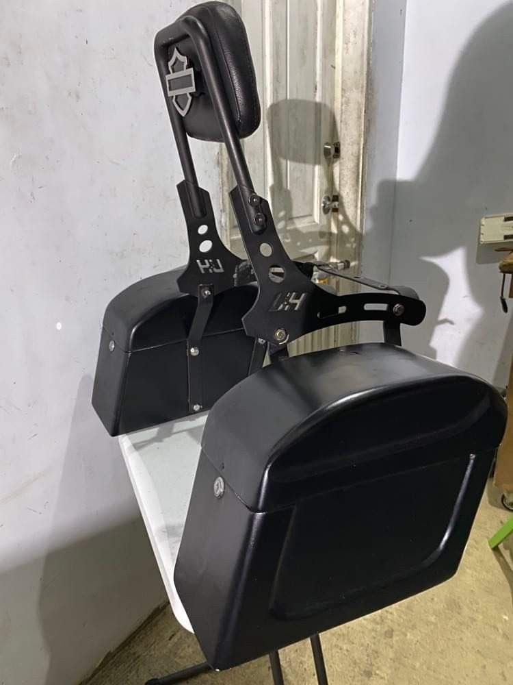 Harley Davidson Street Rod Sissy Bar, Luggage Rack And Pannier, Motorbikes, Motorbike Parts