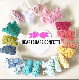 Heartshape confetti handmade colorful