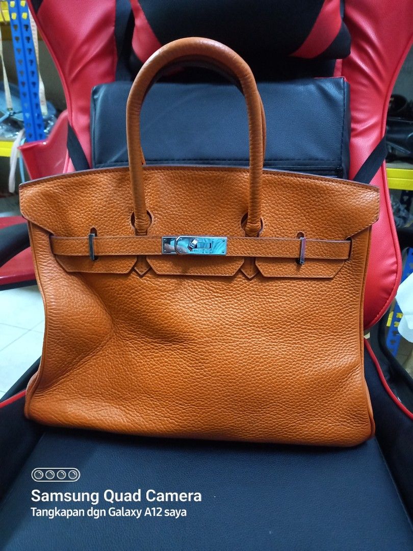 Hermes 35cm genuine leather serial number, Women's Fashion, Bags