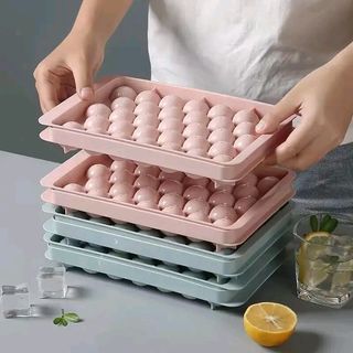 ￼Ice Cube Tray Round Cubes Plastic Ice Cube Maker Mold with Lids for Ice Cream Party Whiskey Cocktail
RS 35