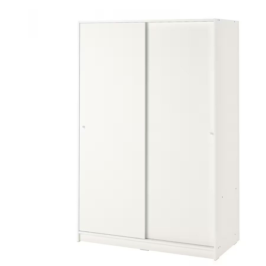 IKEA KLEPPSTAD White Wardrobe with sliding doors 117x176 cm, Furniture