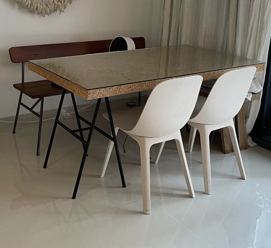 IKEA Sinnerlig Table with Glass Top, Furniture & Home Living, Furniture