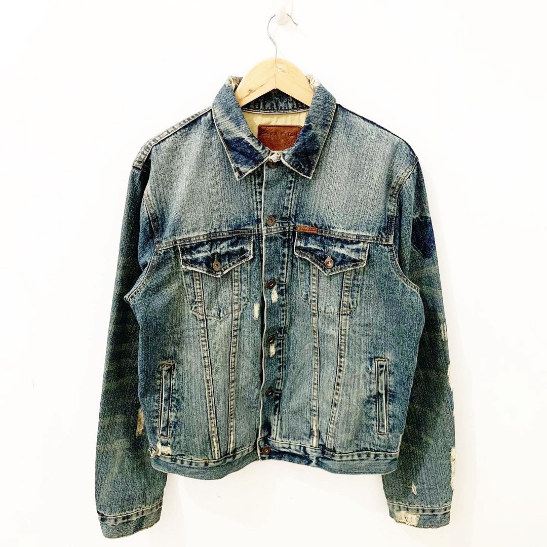 JACKET DENIM EZRA FITCH SELVEDGE Fesyen Pria Pakaian Atasan di