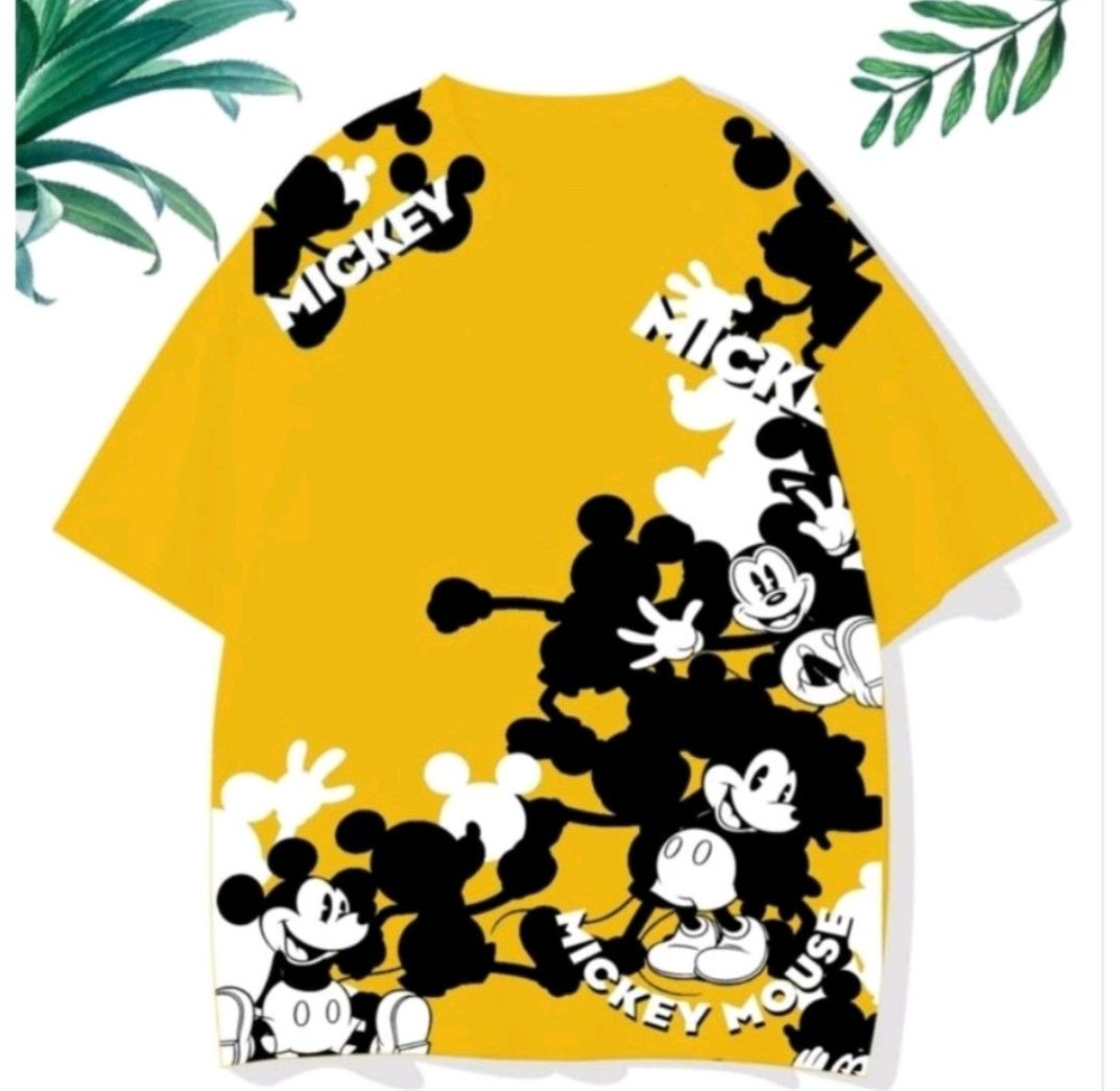 Disney Boxy Print Mickey Mouse Kaos Lengan Pendek Wanita